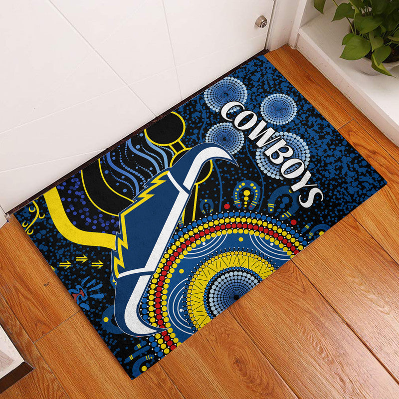 cowboys-rugby-door-mat-aboriginal-dots-version