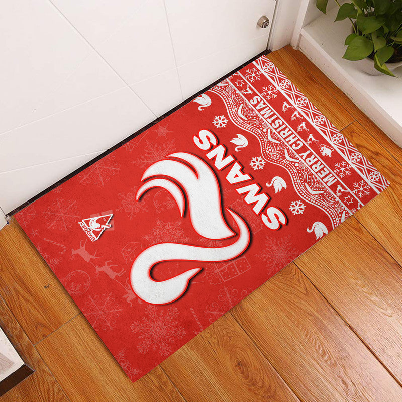 sydney-swans-unique-winter-season-door-mat-swans-merry-christmas-no1