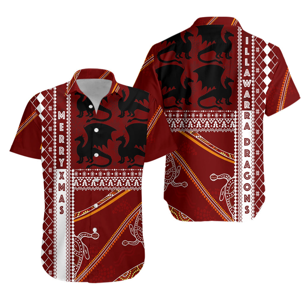 illawarra-dragons-aboriginal-christmas-with-geometrical-pattern-hawaiian-shirt