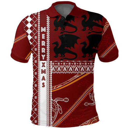 illawarra-dragons-aboriginal-christmas-with-geometrical-pattern-polo-shirt