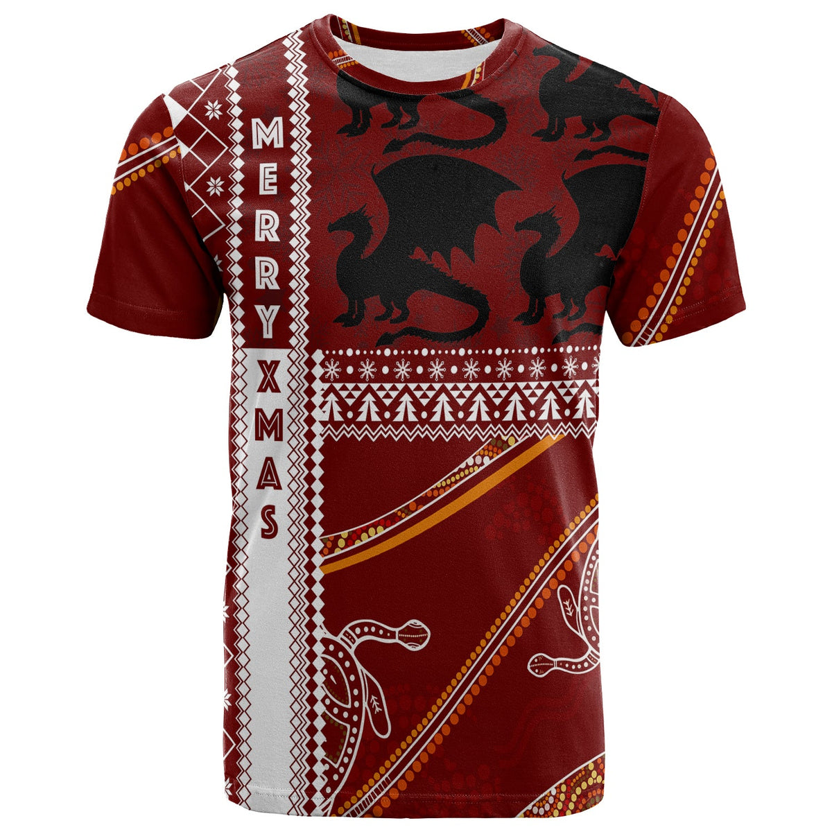 illawarra-dragons-aboriginal-christmas-with-geometrical-pattern-t-shirt