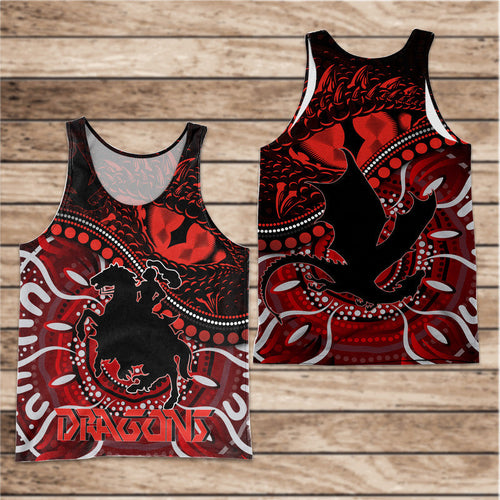 St. George Illawarra Dragons Men Tank Top Dragons Aboriginal Dreamtime Style LT9