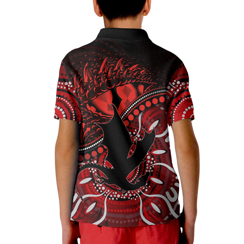 St. George Illawarra Dragons Polo Shirt Dragons Aboriginal Dreamtime Style LT9