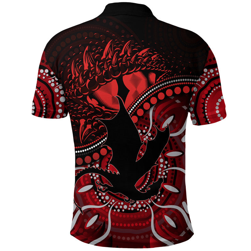 St. George Illawarra Dragons Polo Shirt Dragons Aboriginal Dreamtime Style LT9