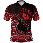 St. George Illawarra Dragons Polo Shirt Dragons Aboriginal Dreamtime Style LT9