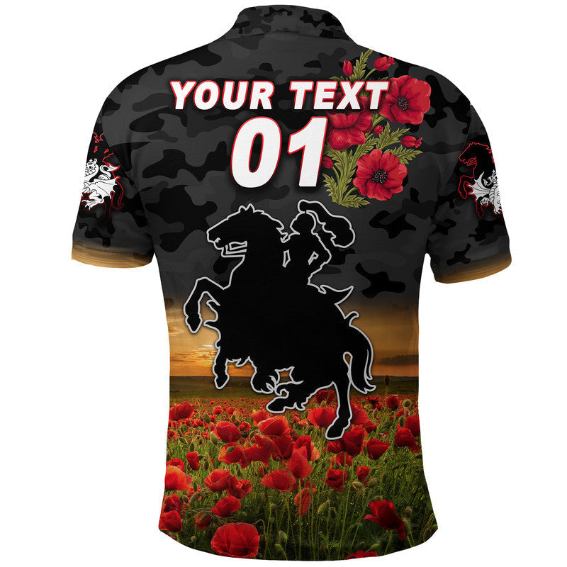 custom-personalised-dragons-anzac-polo-shirt-poppy-flowers-vibes-black