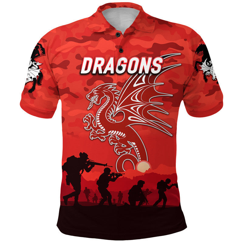 dragons-anzac-polo-shirt-simple-style-red