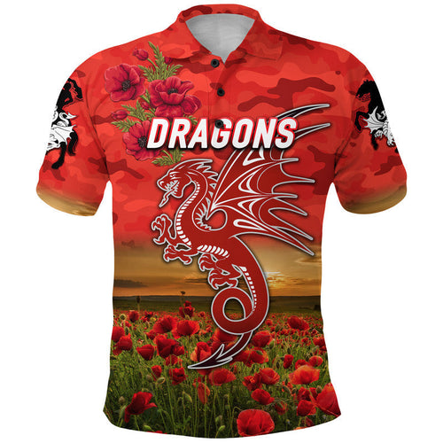 dragons-anzac-polo-shirt-poppy-flowers-vibes-red