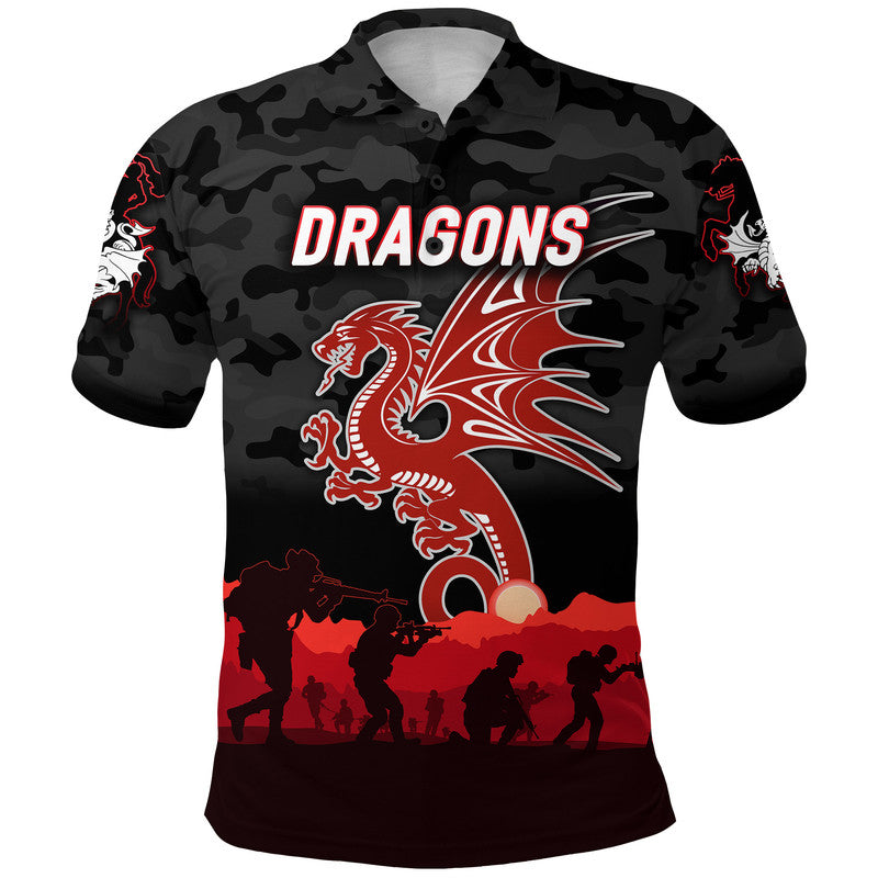 st-george-illawarra-dragons-anzac-2022-polo-shirt-simple-style-black