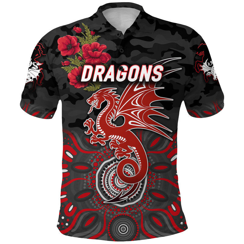 custom-personalised-dragons-anzac-polo-shirt-indigenous-vibes-black
