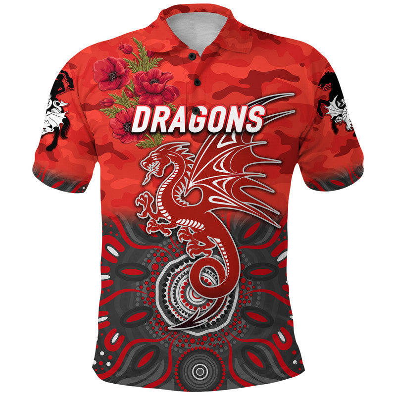 custom-personalised-dragons-anzac-polo-shirt-indigenous-vibes-red