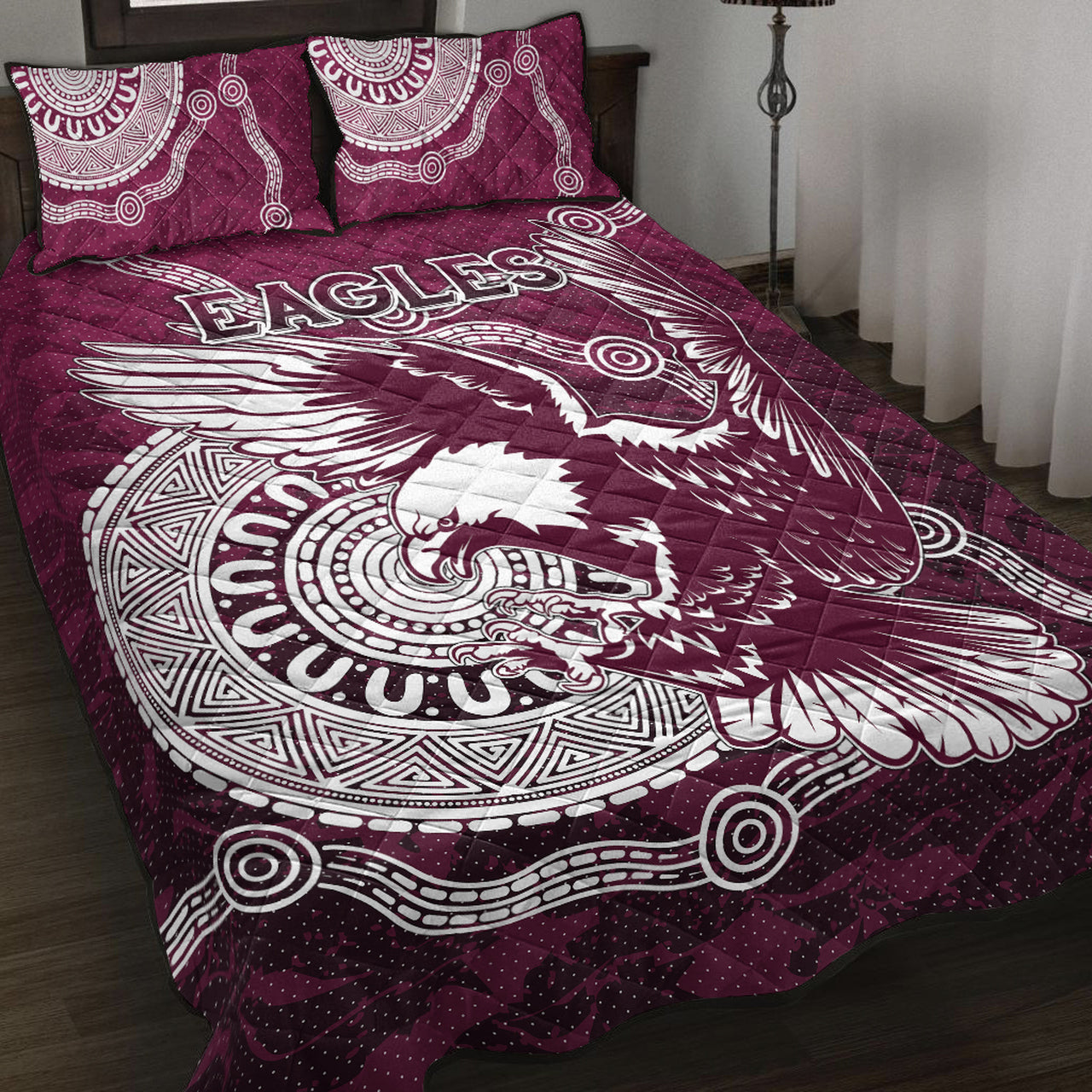 sea-eagles-rugby-quilt-bed-set-custom-super-eagles-quilt-bed-set