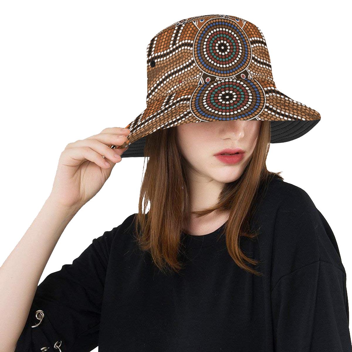 bucket-hat-aboriginal-dot-painting-hat-ver01