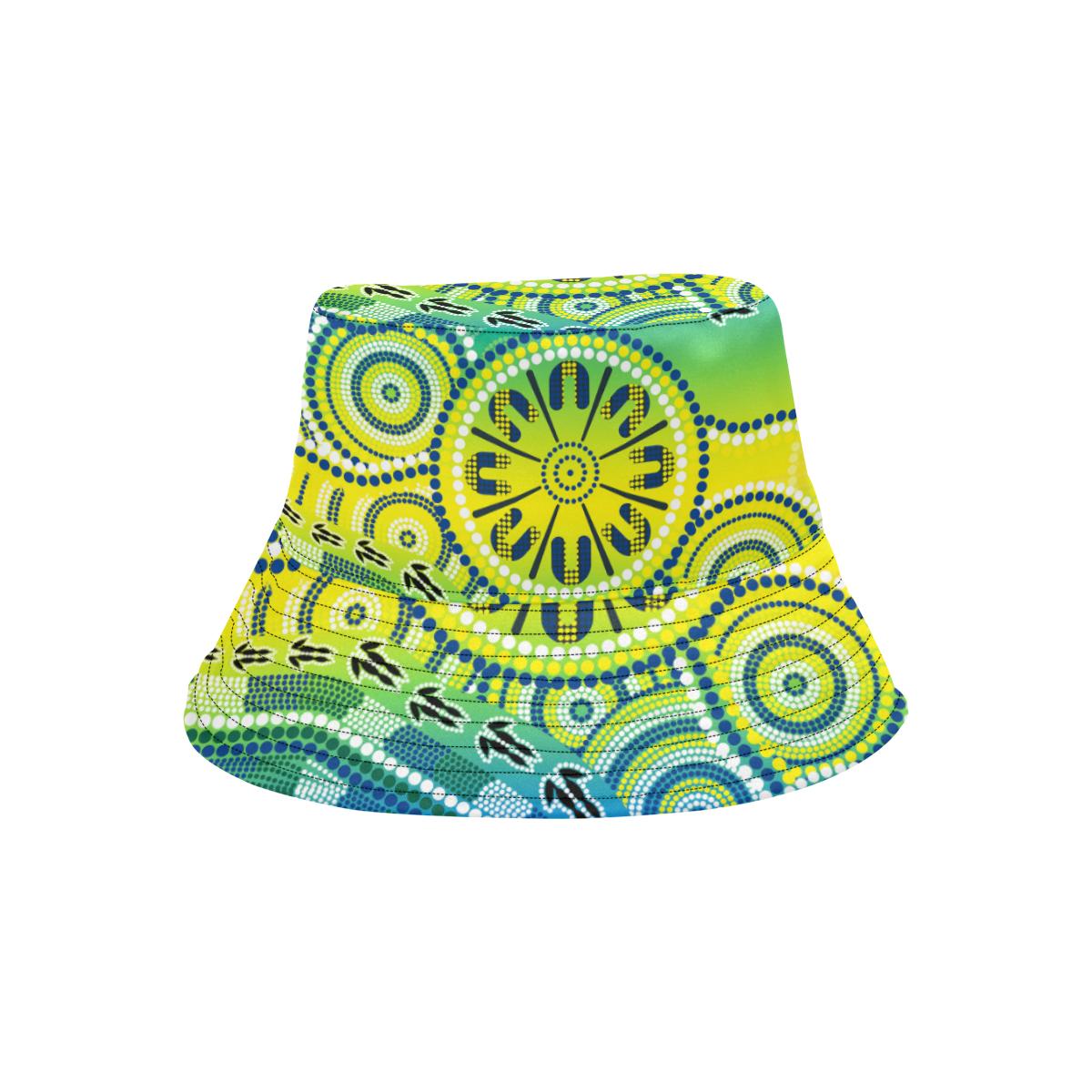 aboriginal-bucket-hat-dot-painting-indigenous-circle-patterns