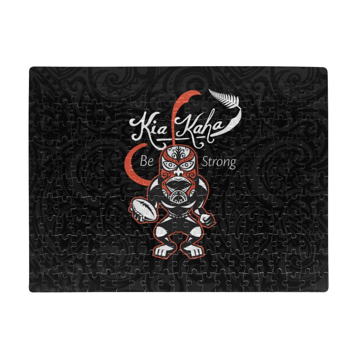 rugby-kia-kaha-be-strong-polo-jigsaw-puzzle-black