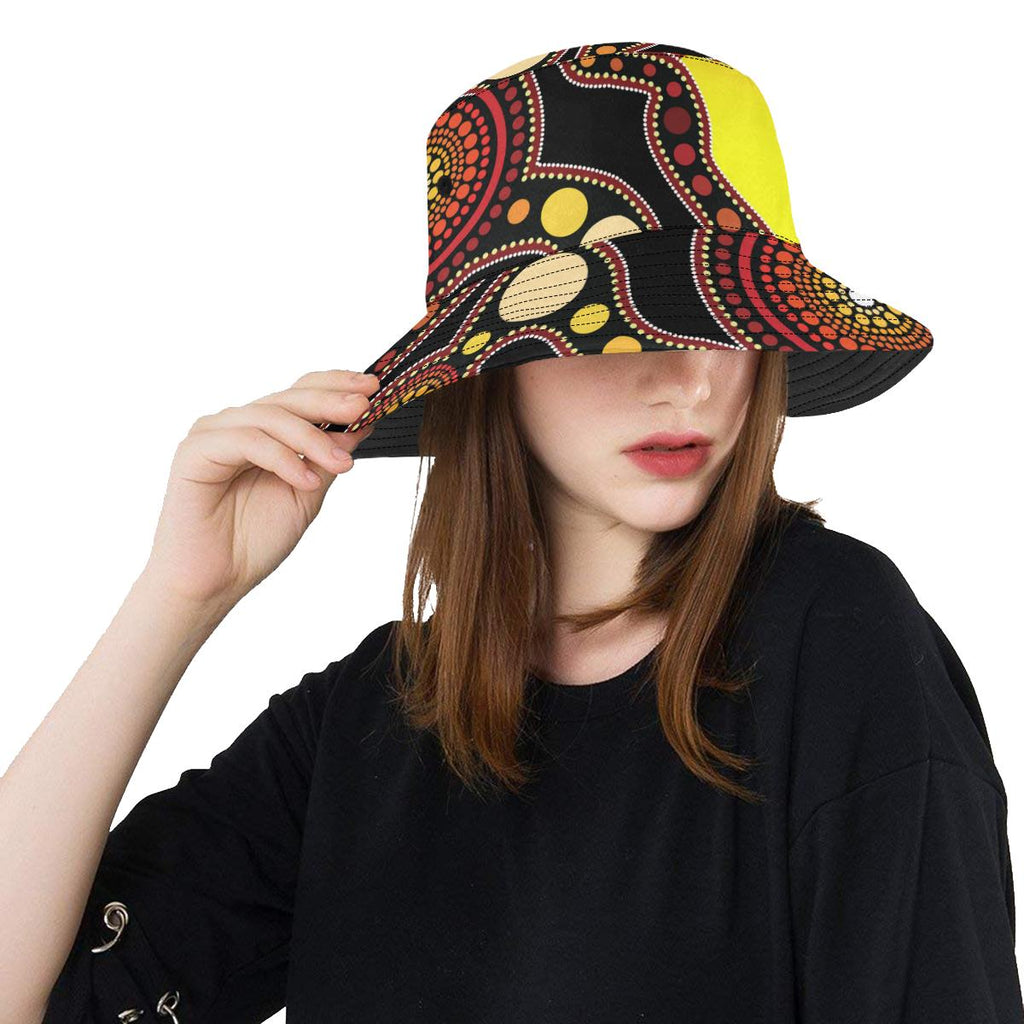aboriginal-bucket-hat-australia-aboriginal-lives-matter-flag-circle-dot-painting-art-hat