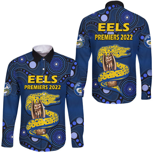 parramatta-eels-rugby-premiers-2022-hawaii-long-sleeve-button-shirt-eels-champion-aboriginal-dot-blue-style