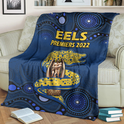 parramatta-eels-rugby-premiers-2022-premium-blanket-eels-champion-aboriginal-dot-blue-style