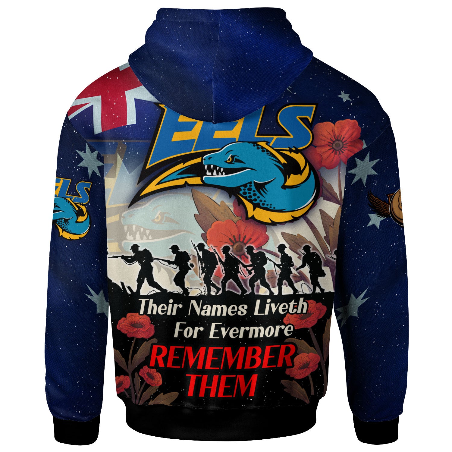eels-rugby-hoodie-custom-remember-them-red-poppy-flowers-hoodie