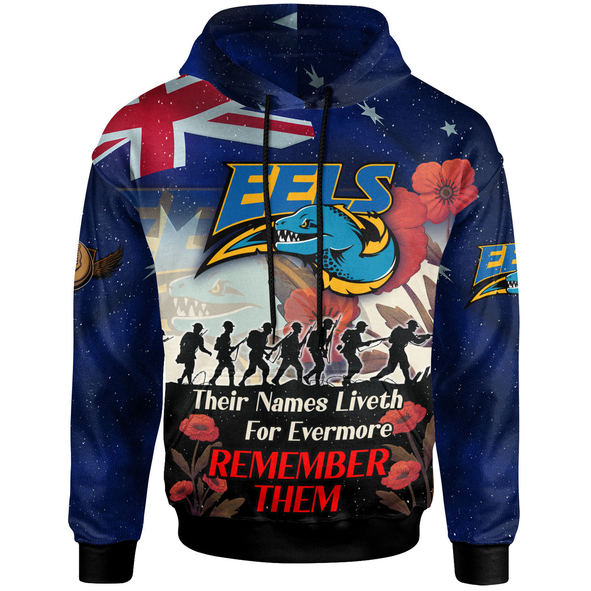 eels-rugby-hoodie-custom-remember-them-red-poppy-flowers-hoodie