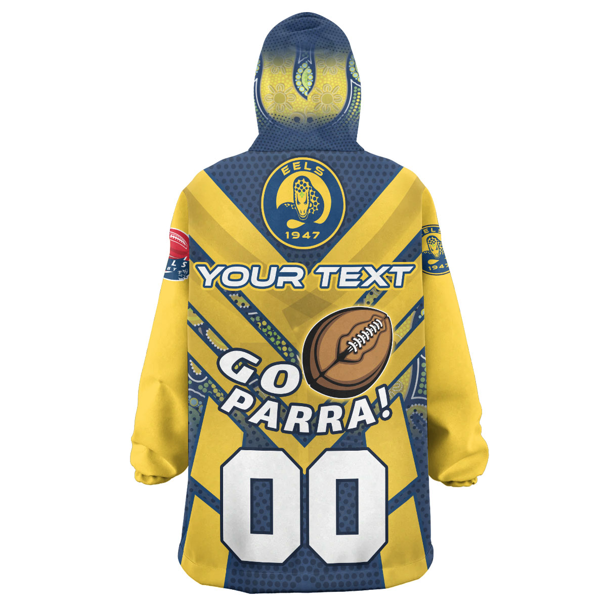 eels-rugby-snug-hoodie-custom-go-parra-eels-aboriginal-patterns-oodie-blanket
