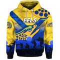 (Custom Personalised) Parramatta Eels ANZAC 2022 Zip Up And Pullover Hoodie Simple Style - Gold LT8
