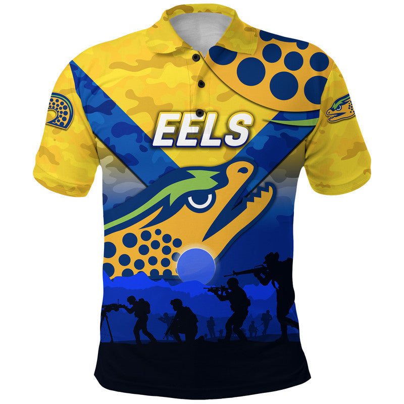 custom-personalised-eels-anzac-polo-shirt-simple-style-gold