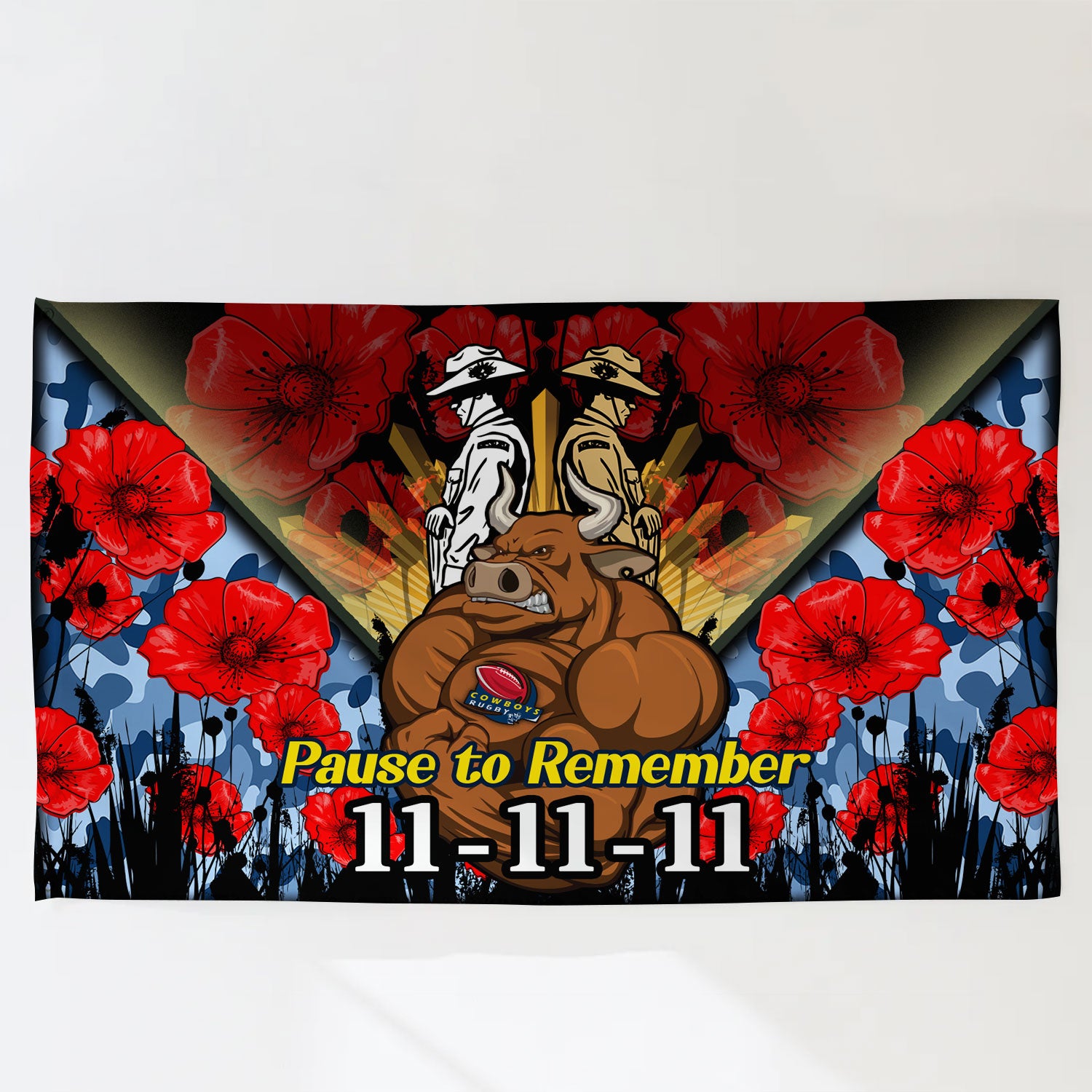 cowboys-rugby-flag-remembrance-day-pause-to-remember-flag