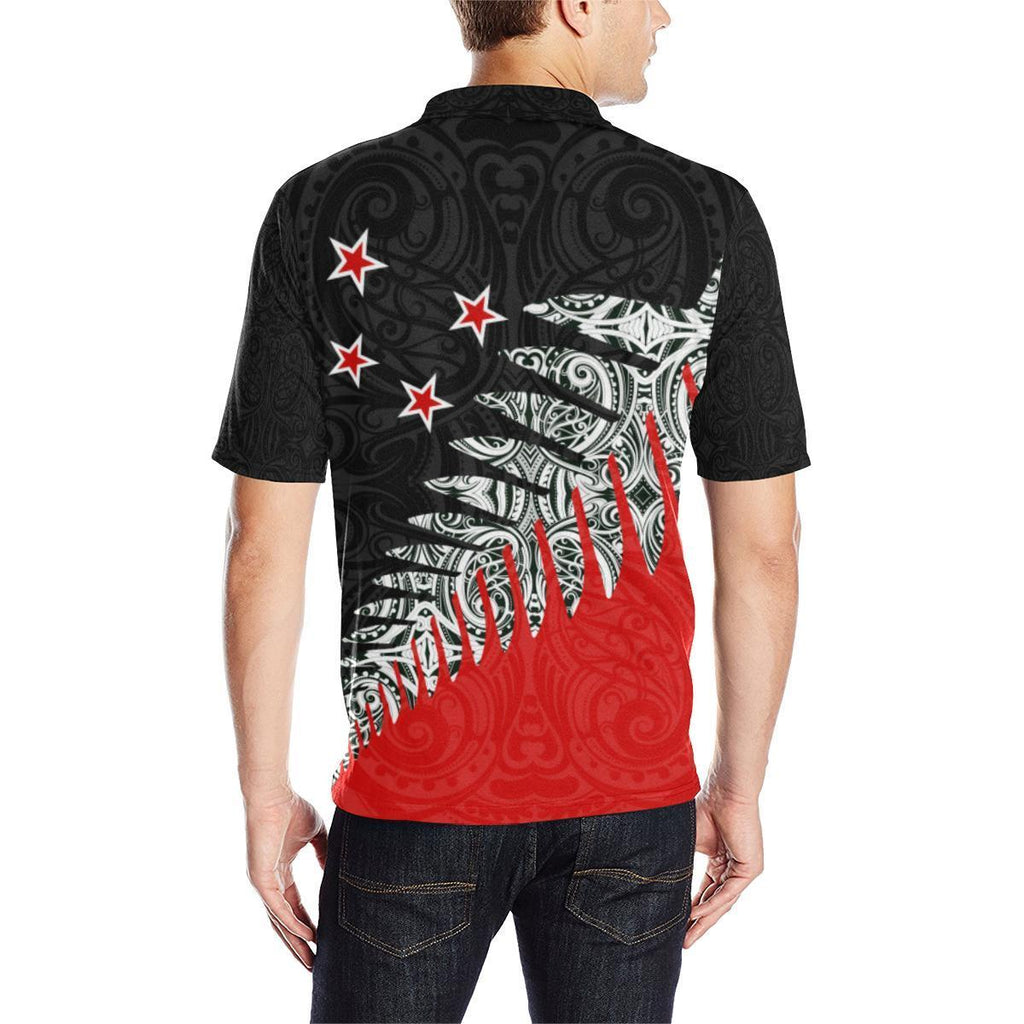 maori-fern-black-and-red-polo-t-shirt