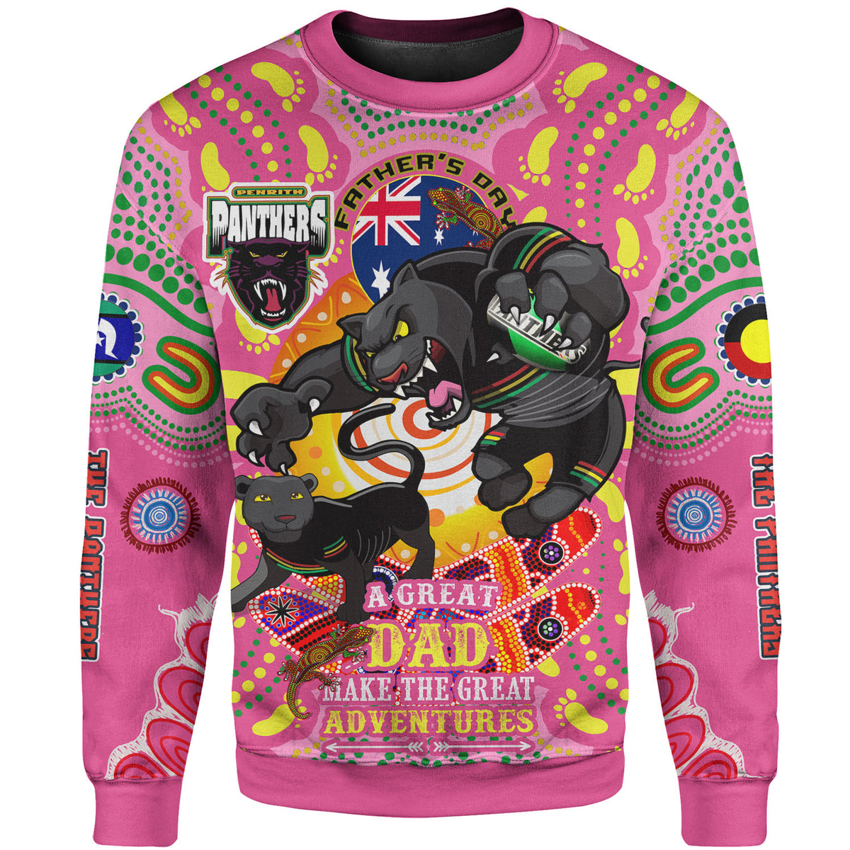 panthers-rugby-fathers-day-sweatshirt-custom-great-panthers-dad-aboriginal-culture-sweatshirt