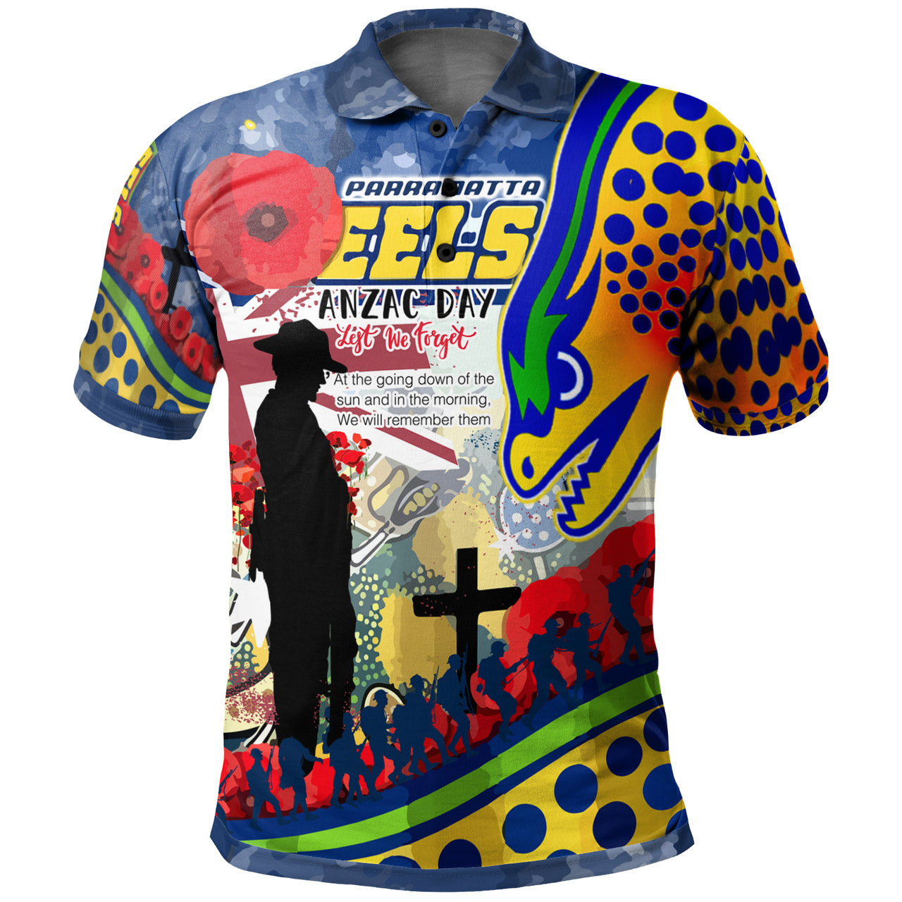 eels-rugby-australia-anzac-day-lest-we-forget-polo-shirt-remembrance-eels-with-anzac-poppy-watercolour-style