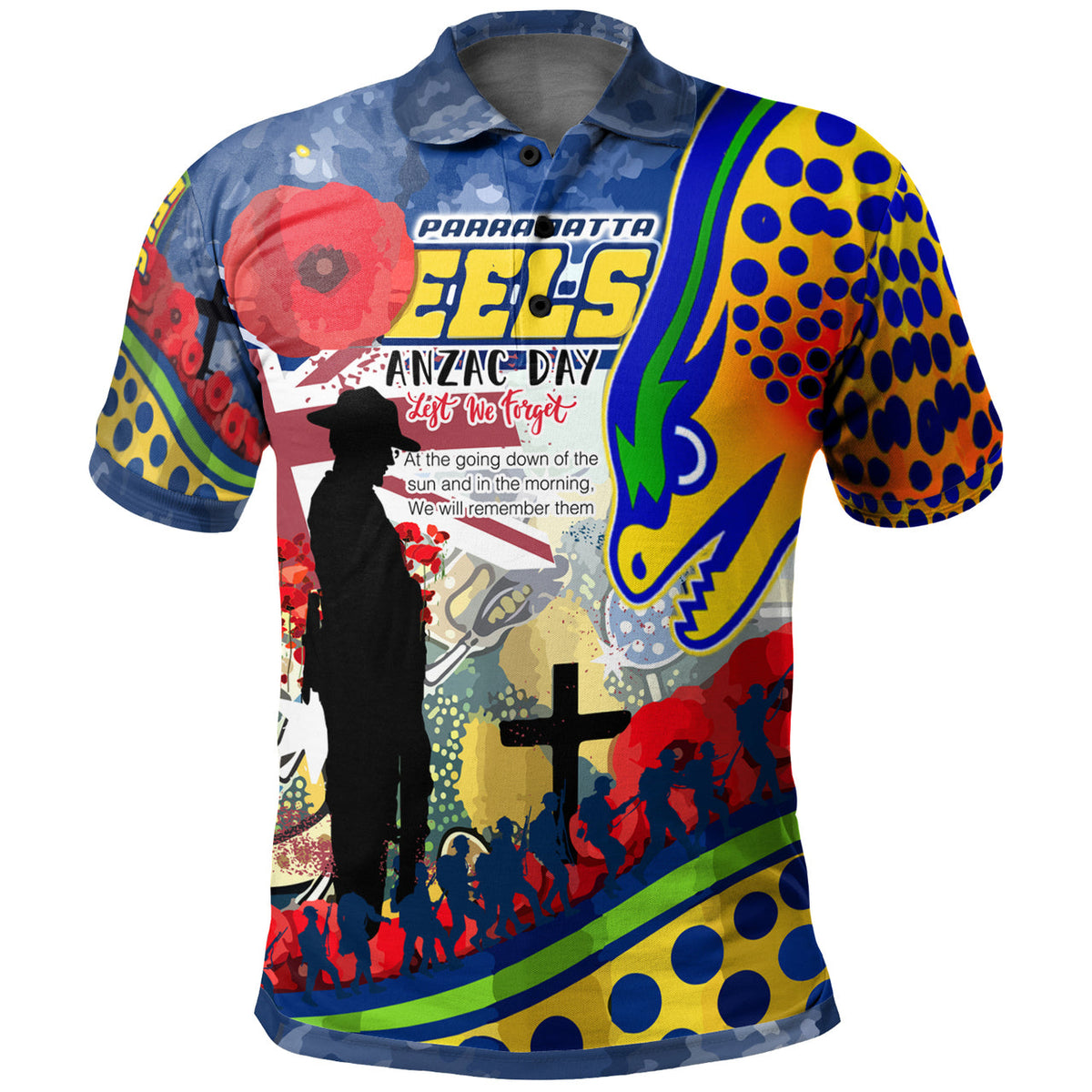 eels-rugby-australia-anzac-day-lest-we-forget-polo-shirt-remembrance-eels-with-anzac-poppy-watercolour-style