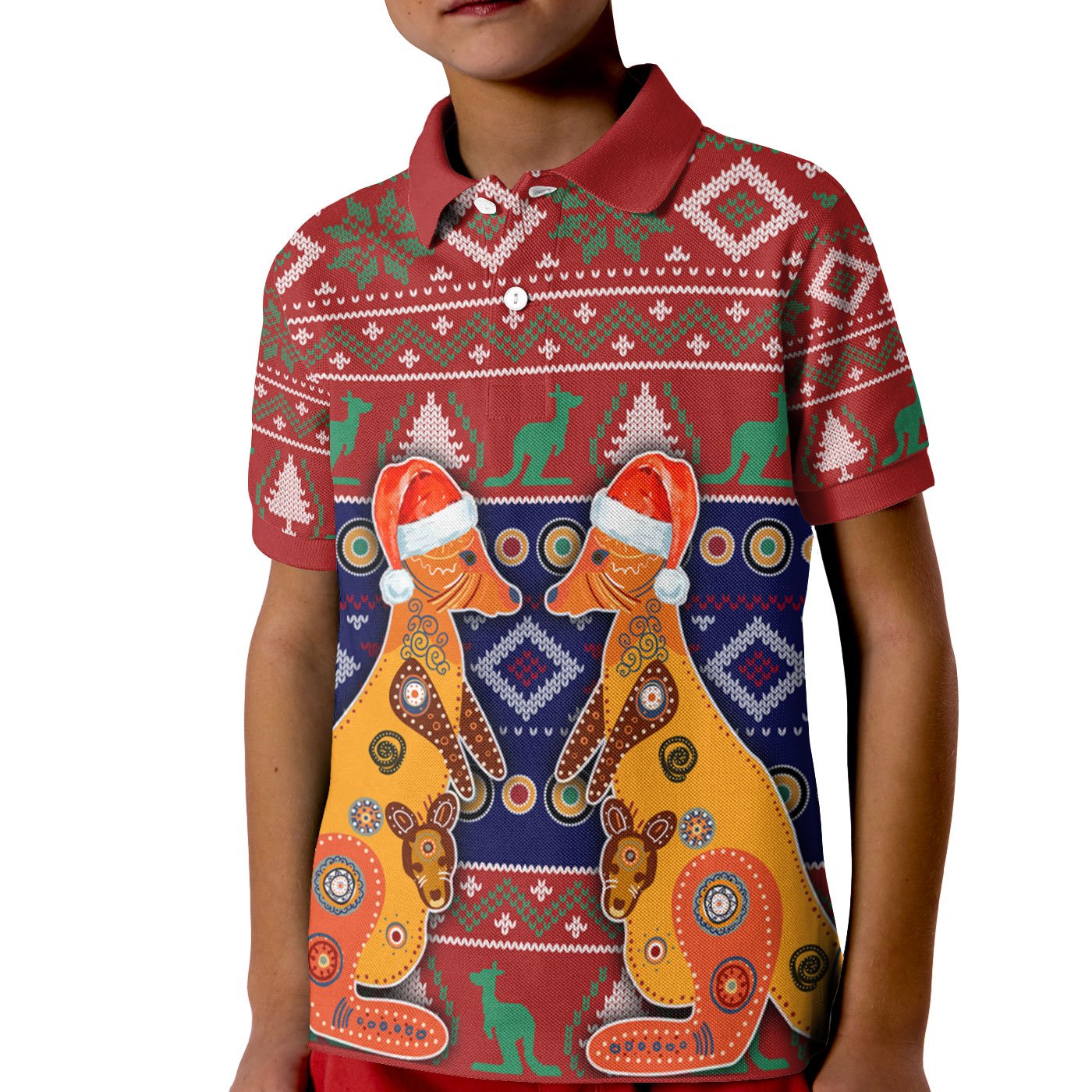 kid-christmas-polo-mother-kangaroo-in-christmas