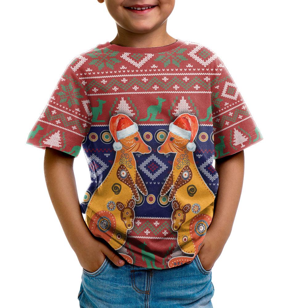 kid-christmas-t-shirt-mother-kangaroo-in-christmas