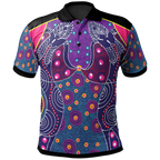 polo-shirt-aboriginal-sublimation-dot-pattern-style-violet
