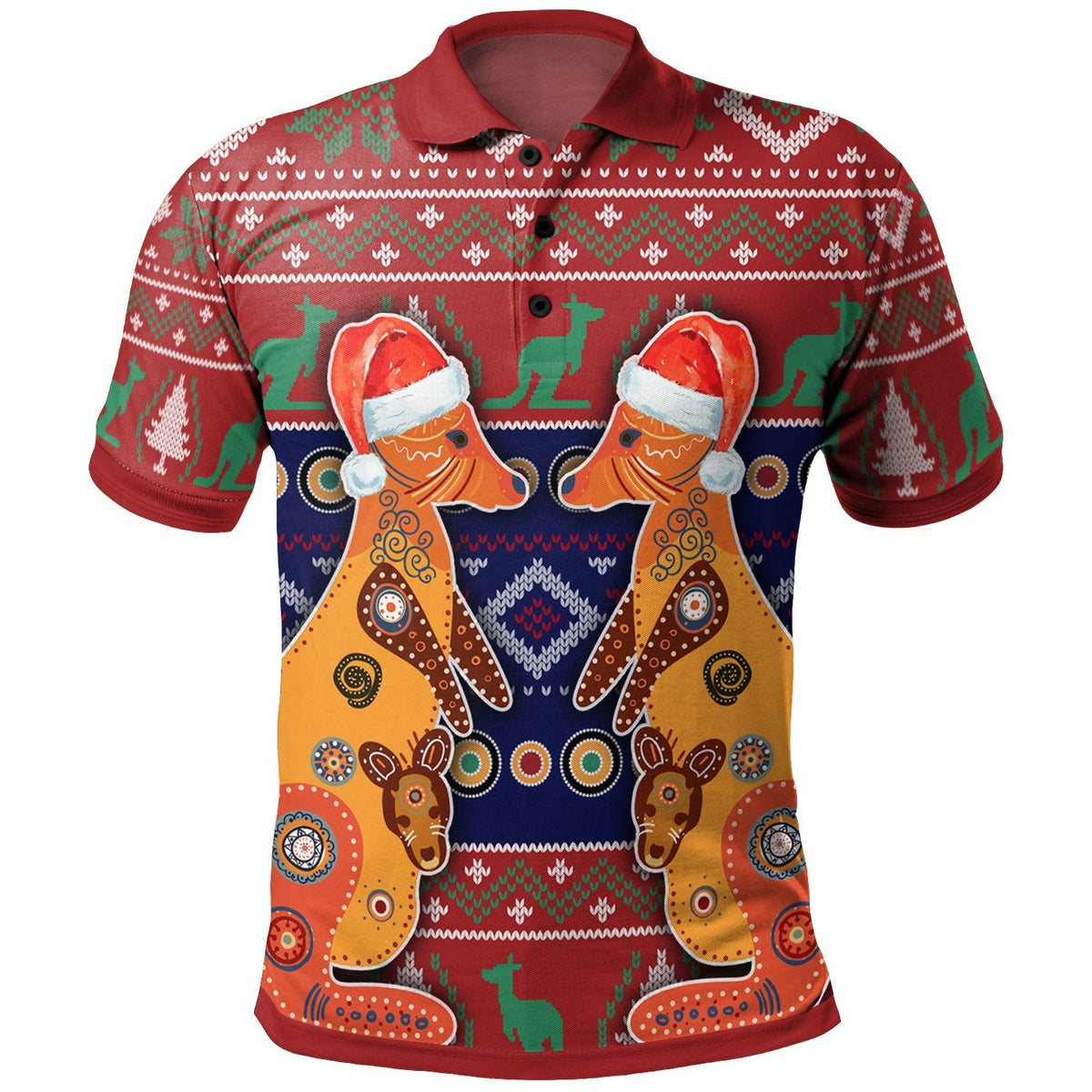 christmas-polo-mother-kangaroo-in-christmas
