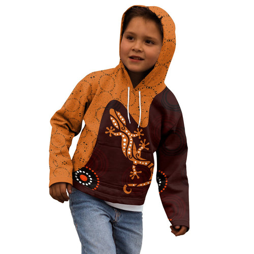 aboriginal-hoodie-kids-lizard-in-aboriginal-dreaming