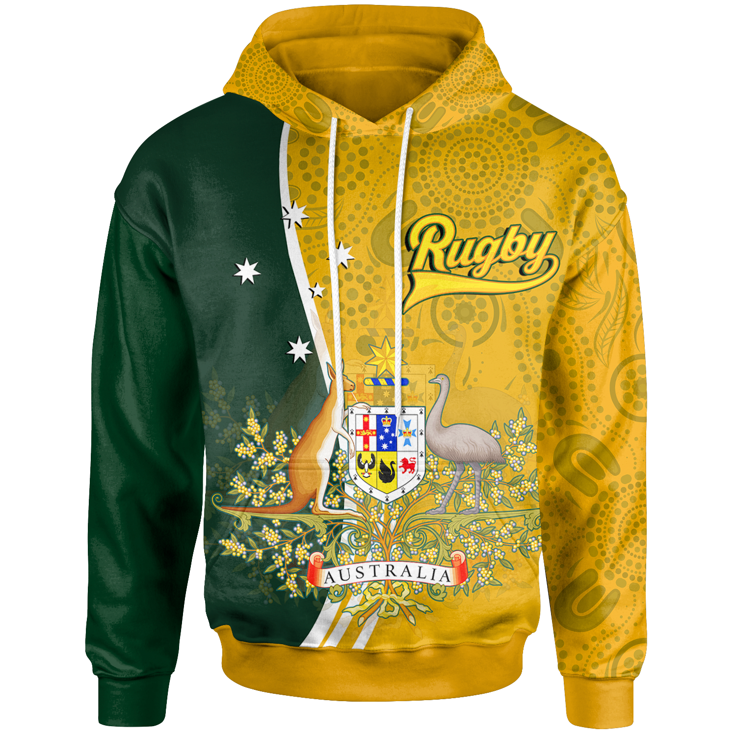 personalised-hoodie-australia-coat-of-arm-in-rugby-style