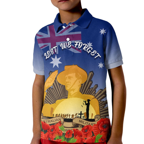 kid-polo-shirt-australia-anzac-day-2020-and-soldiers