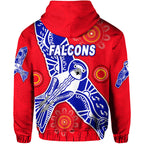 West Perth Football Club Hoodie Falcons Indigenous Version - Red LT8
