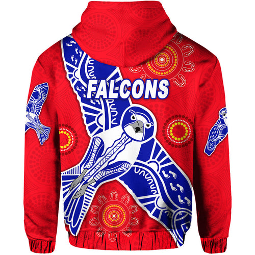 West Perth Football Club Hoodie Falcons Indigenous Version - Red LT8