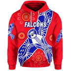 West Perth Football Club Hoodie Falcons Indigenous Version - Red LT8