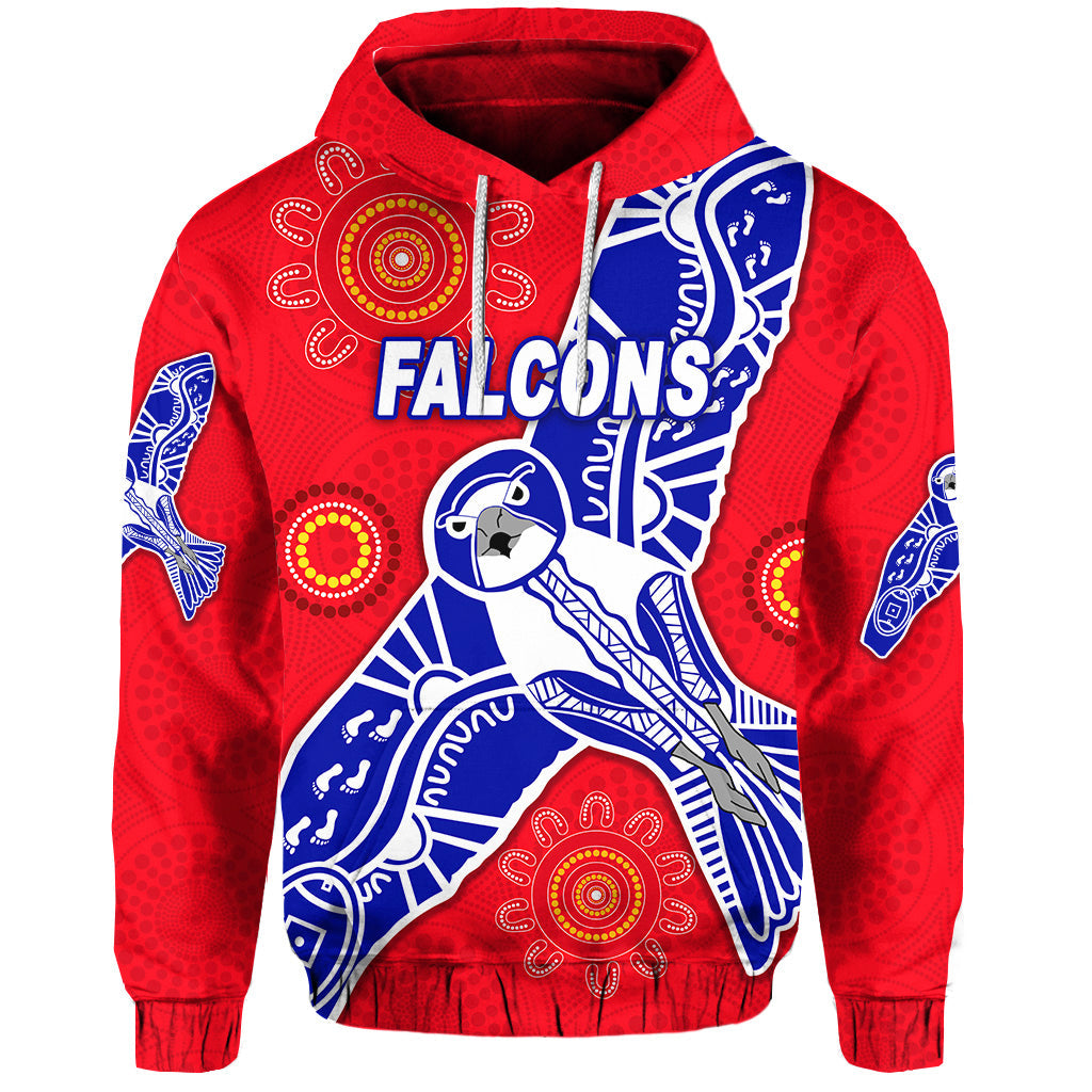custom-personalised-west-perth-football-club-hoodie-falcons-indigenous-version-red-custom-text-and-number