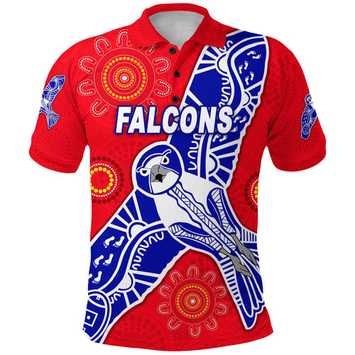 custom-personalised-west-perth-football-club-polo-shirt-falcons-indigenous-version-red-custom-text-and-number
