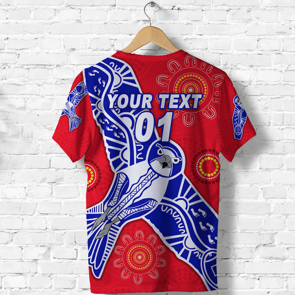 custom-personalised-west-perth-football-club-t-shirt-falcons-indigenous-version-red-custom-text-and-number
