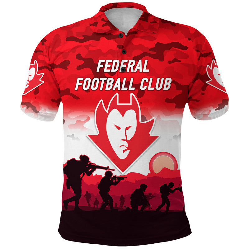custom-personalised-federal-football-club-anzac-polo-shirt-simple-style