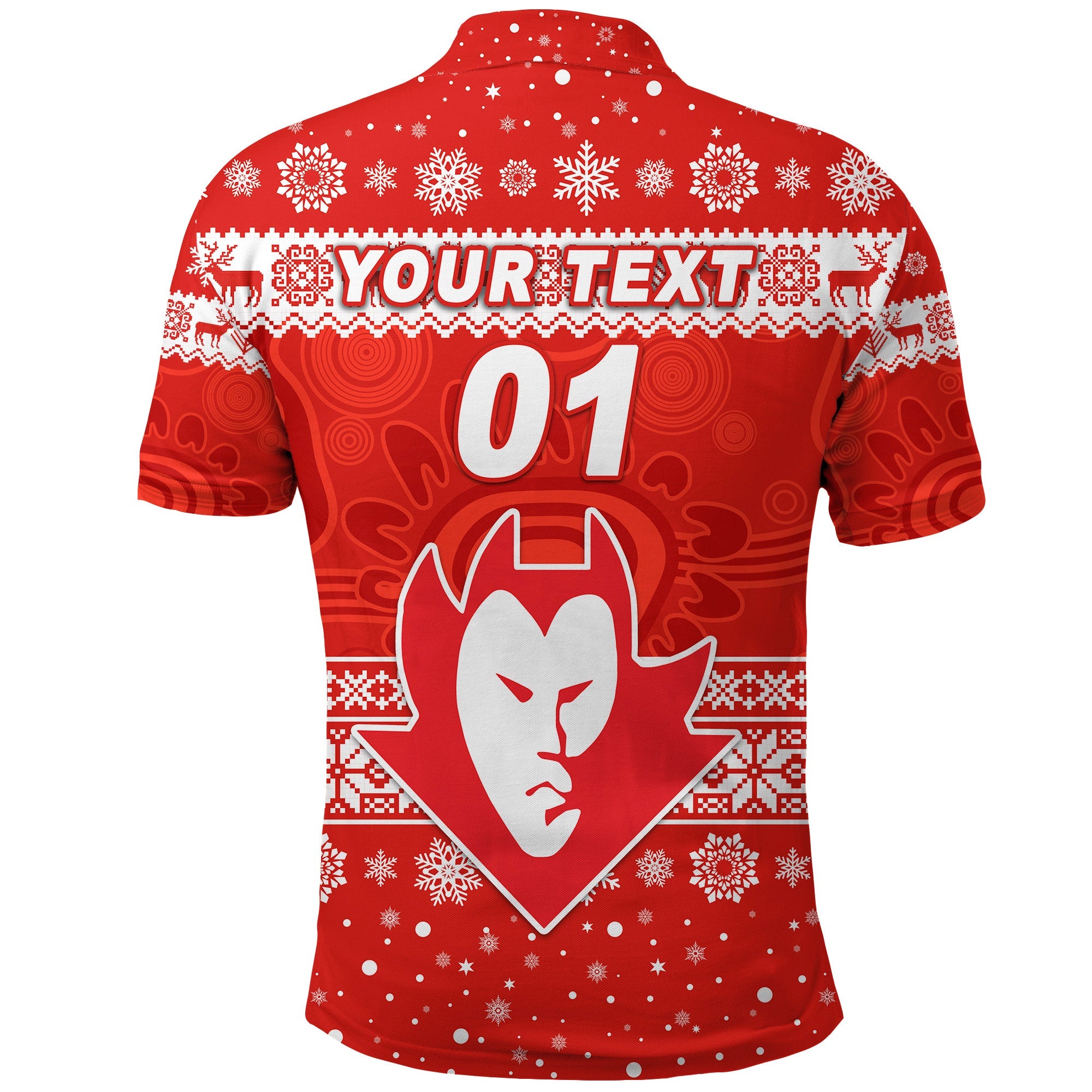 custom-personalised-federal-football-club-polo-shirt-christmas-simple-style-red