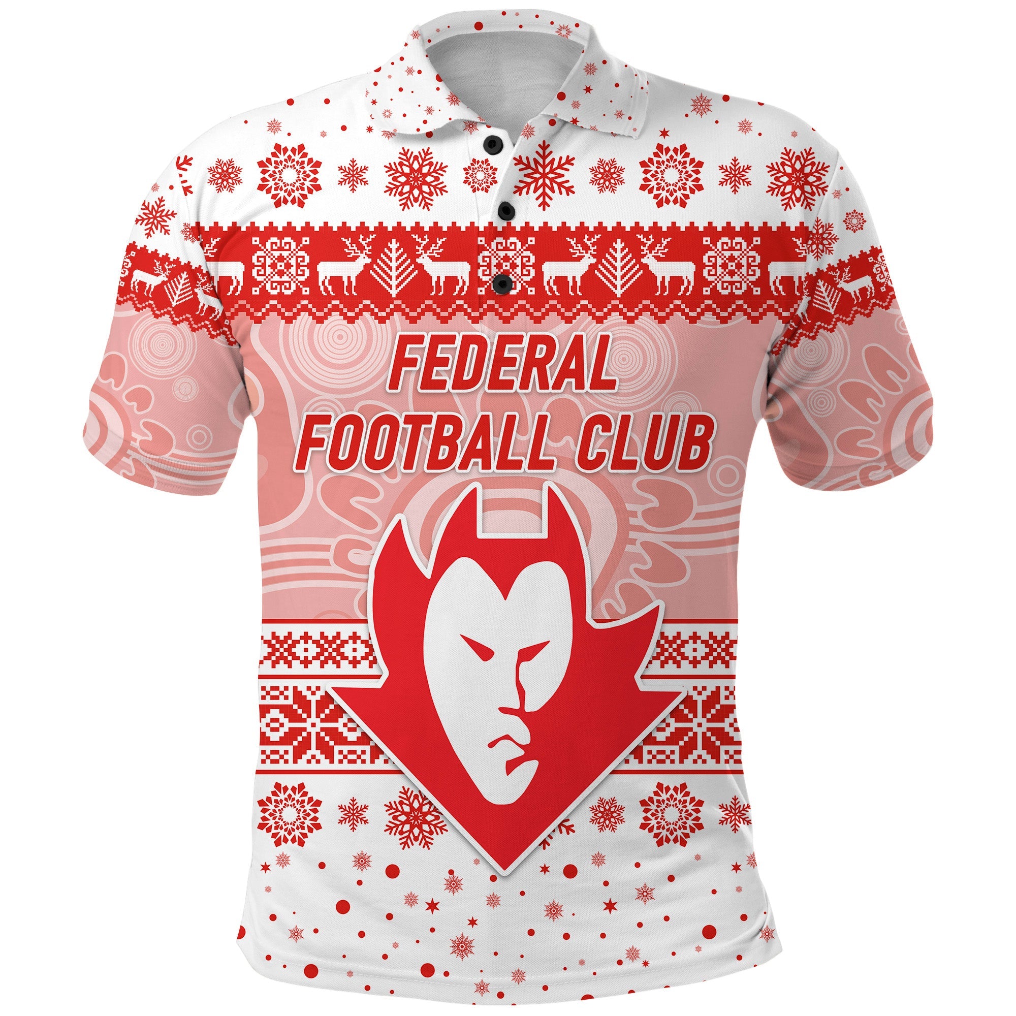 custom-personalised-federal-football-club-polo-shirt-christmas-simple-style-white