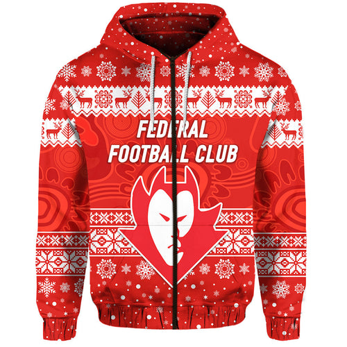 custom-personalised-federal-football-club-zip-hoodie-christmas-simple-style-red