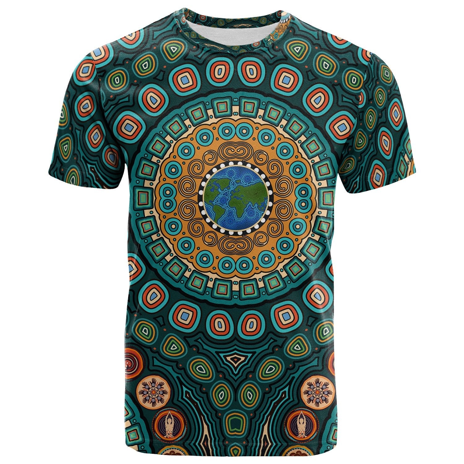 t-shirt-aboriginal-green-dot-painting-with-earth